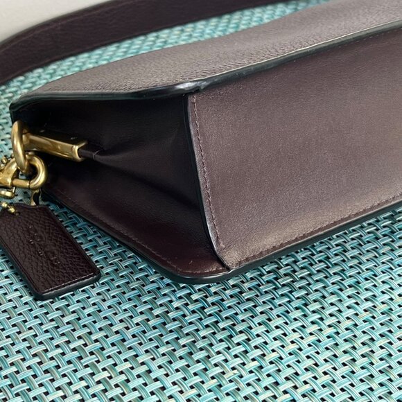 RARE Coach Oxblood Leather Suede Tabby 26 Pave Gem / Crystals - Picture 9 of 16